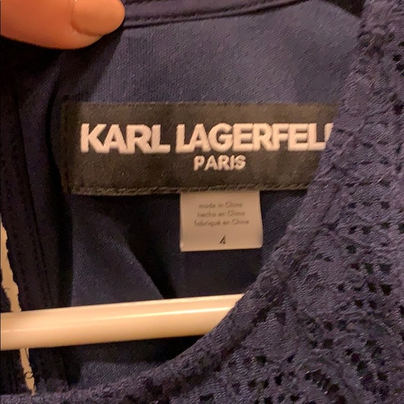 Gorgeous Karl Lagerfeld Navy Lace Dress - Picture 6 of 6